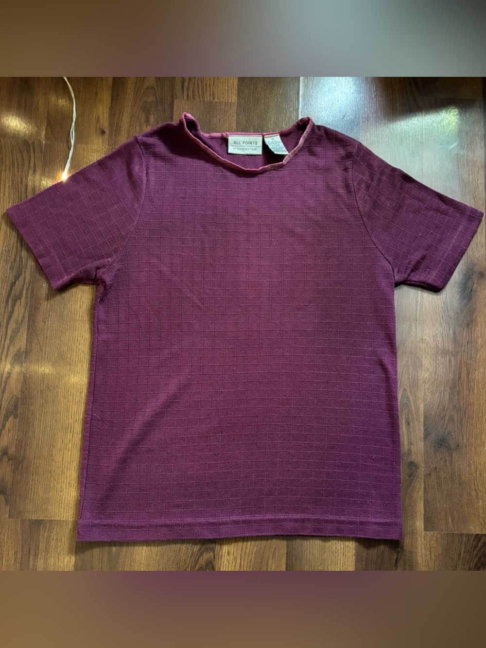 Source Unknown Plum Short Sleeve Knit Top